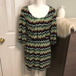 Jodi Kristopher Chevron Mini Dress - Sz. L
